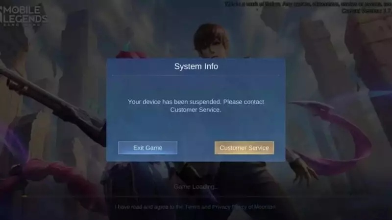 akun ML di banned